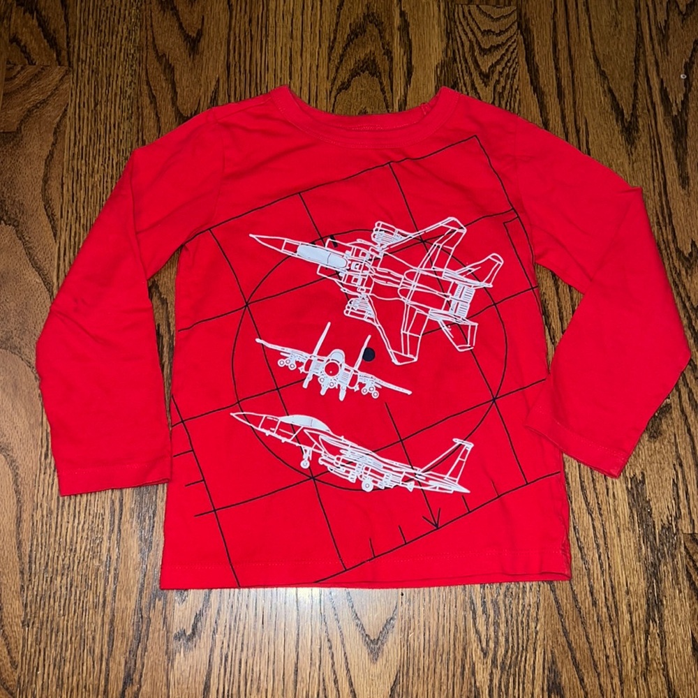 Fighter jet airplane long sleeve size 4-5